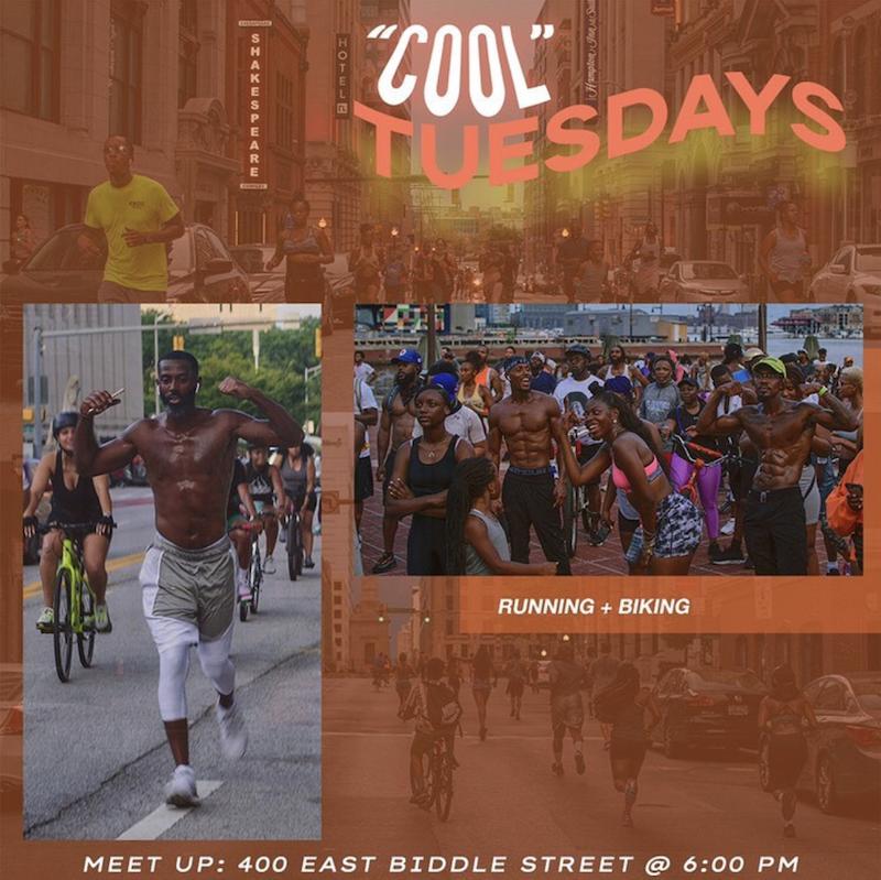DTLRVILLA's tweet photo. On Tuesday’s We Run🏃🏾‍♂️&amp; Ride🚴🏾‍♂️

🕠  Please try to arrive by 5:30pm and don't forget to bring your mask 😷 

🏃🏾‍♀️ Let’s take over the streets a few more times before this weather really breaks!

@cool_ant @daretoliveright 💪🏾 

#DTLR #DTLRRunClub #HealthyLiving #BaltimoreRuns https://t.co/CmbB1mbIrJ