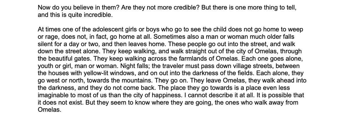 But the beauty of the story lies not in how simply and poignantly it captures this central fact of human existence, but in its rejection of this 'fact' as myth (6/x)