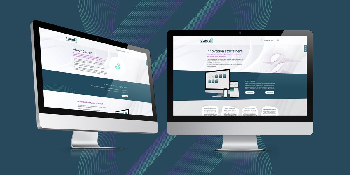 Today we celebrate the launch of a brand new client website for @c8Technology. The entire project was carried out during lockdown; the development of a totally refreshed new brand and logo and the site itself: teamcloud8.co.uk  #lockdownDesign #webdesign #brandidentity