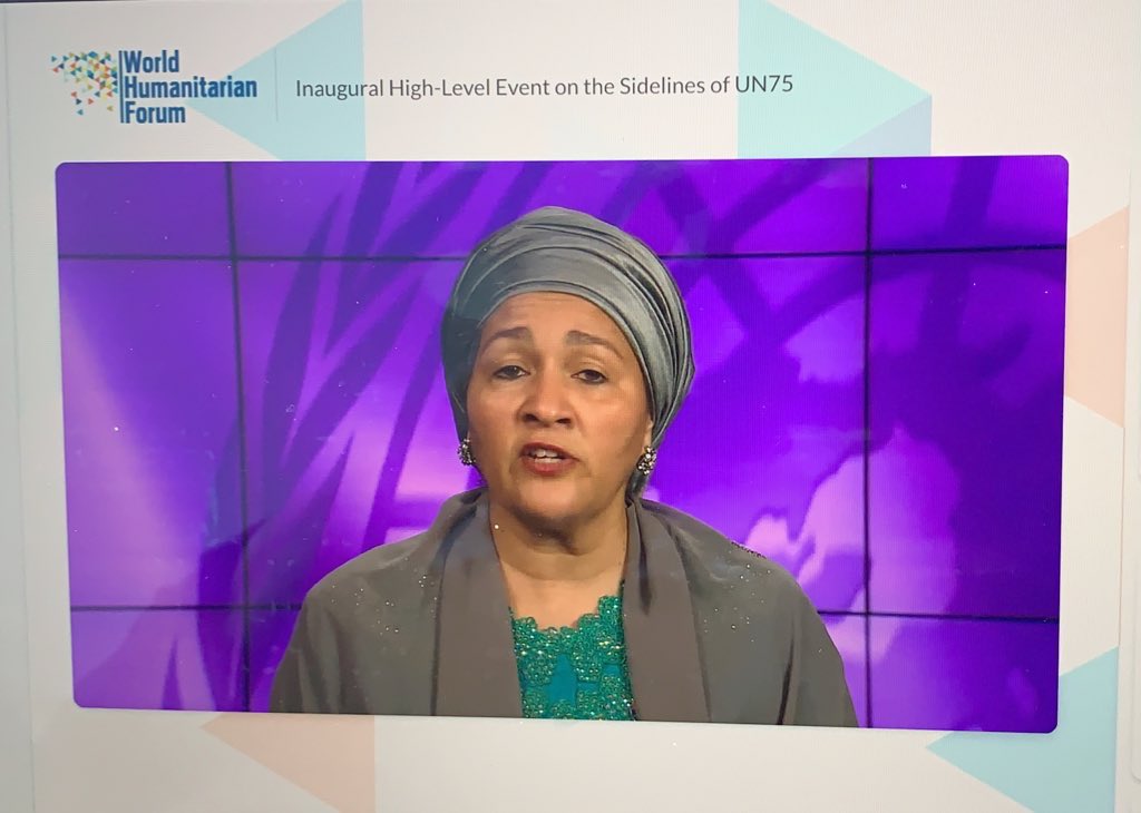 DianneDain's tweet photo. We are honored to have @AminaJMohammed begin the first annual @WHForumLondon NY UNGA forum to bring critical resources to humanitarian needs. 
#whfDecadeOfAction #FromHopeToPossibiliy
#WHFNY2020
#WHFevent #WHFSDG
#ShapingTheFuture https://t.co/xSQ40xSq2N