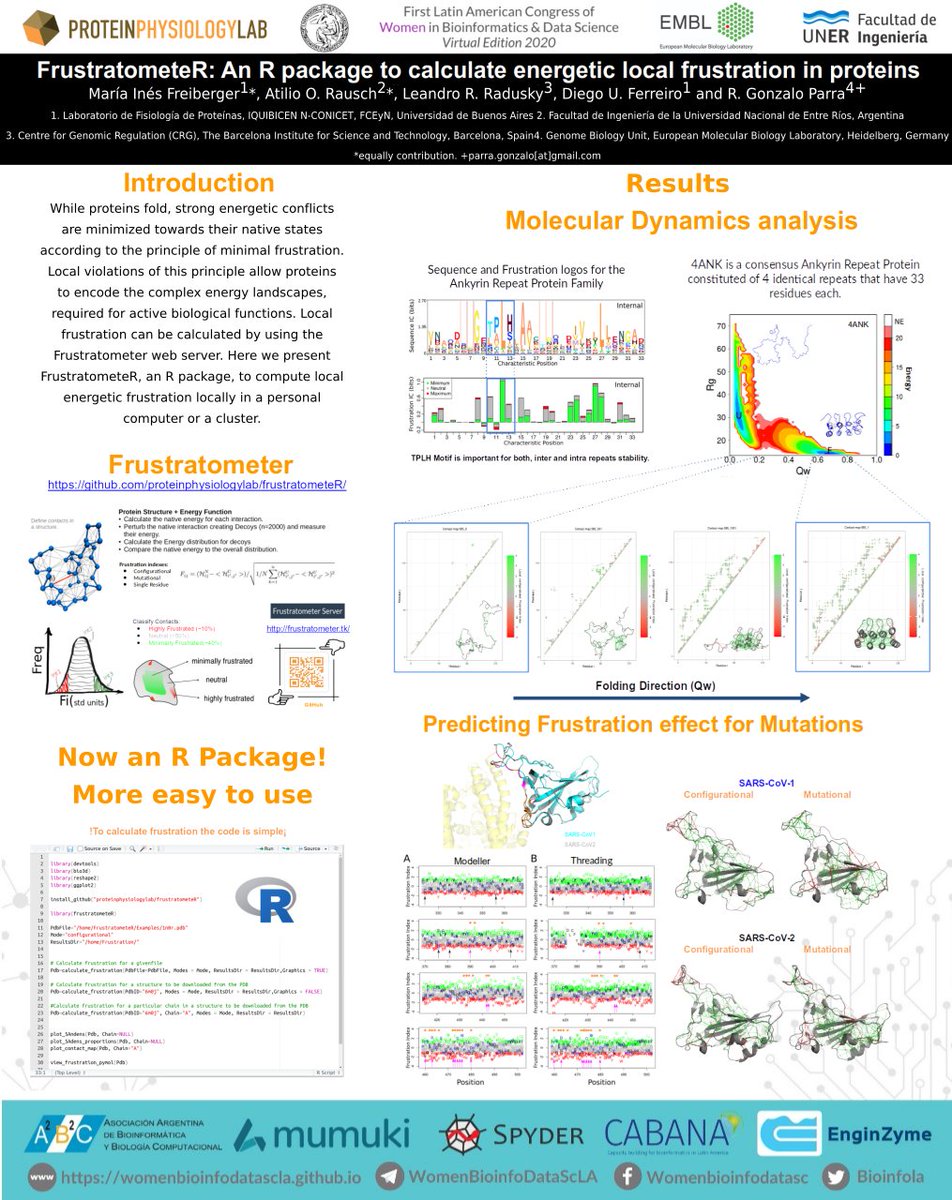 MFreiberge's tweet photo. @BioinfoLa
We arepresenting our work in this awesome congress!

@DiegoManuLuna 
@AtiRausch 
@CesarLeonetti
@GonzaParra_ 
@diegulise 

 🖥️🛠️
Looking forward to all your questions!
#VirtualPostersSession #1WBDS_LA #bioinformatics  #FrustrAR #bioinformaticstool https://t.co/zyNt6caz86