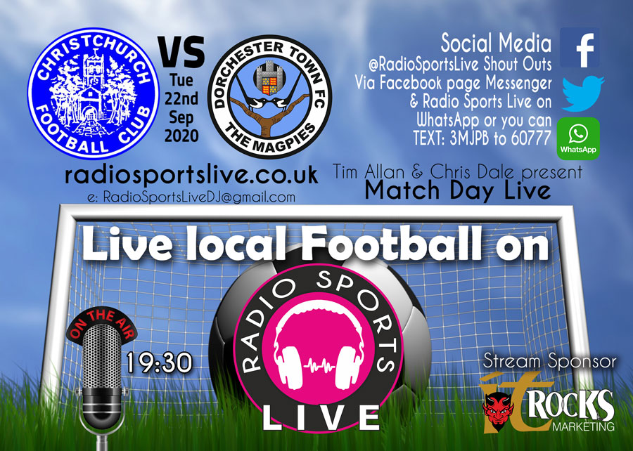 pwpooleweb's tweet photo. ⚽️ | 𝗠𝗔𝗧𝗖𝗛𝗗𝗔𝗬

📍 We visit Hurn Bridge tonight for

⚽ @ChristchurchFC_ vs @DorchTownFC

in the 🏆 @EmiratesFACup 

🎙 On Air 19:30

📻  https://t.co/H1wqb3sthq https://t.co/Bnh5q9Zs76