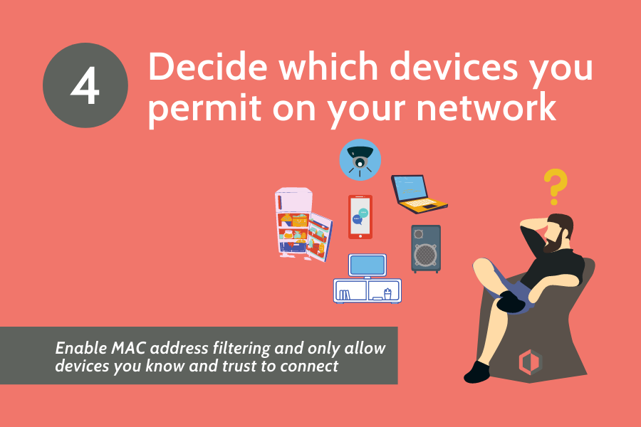 ProtectMeBlog's tweet photo. Your devices have unique physical identifiers called a Media Access Control (MAC) address. You can protect your personal Wi-Fi network by explicitly permitting device connections based on their MAC address. See the blog for more...

#smarthome #securityawareness #cyberself https://t.co/lC5RwCGJsq