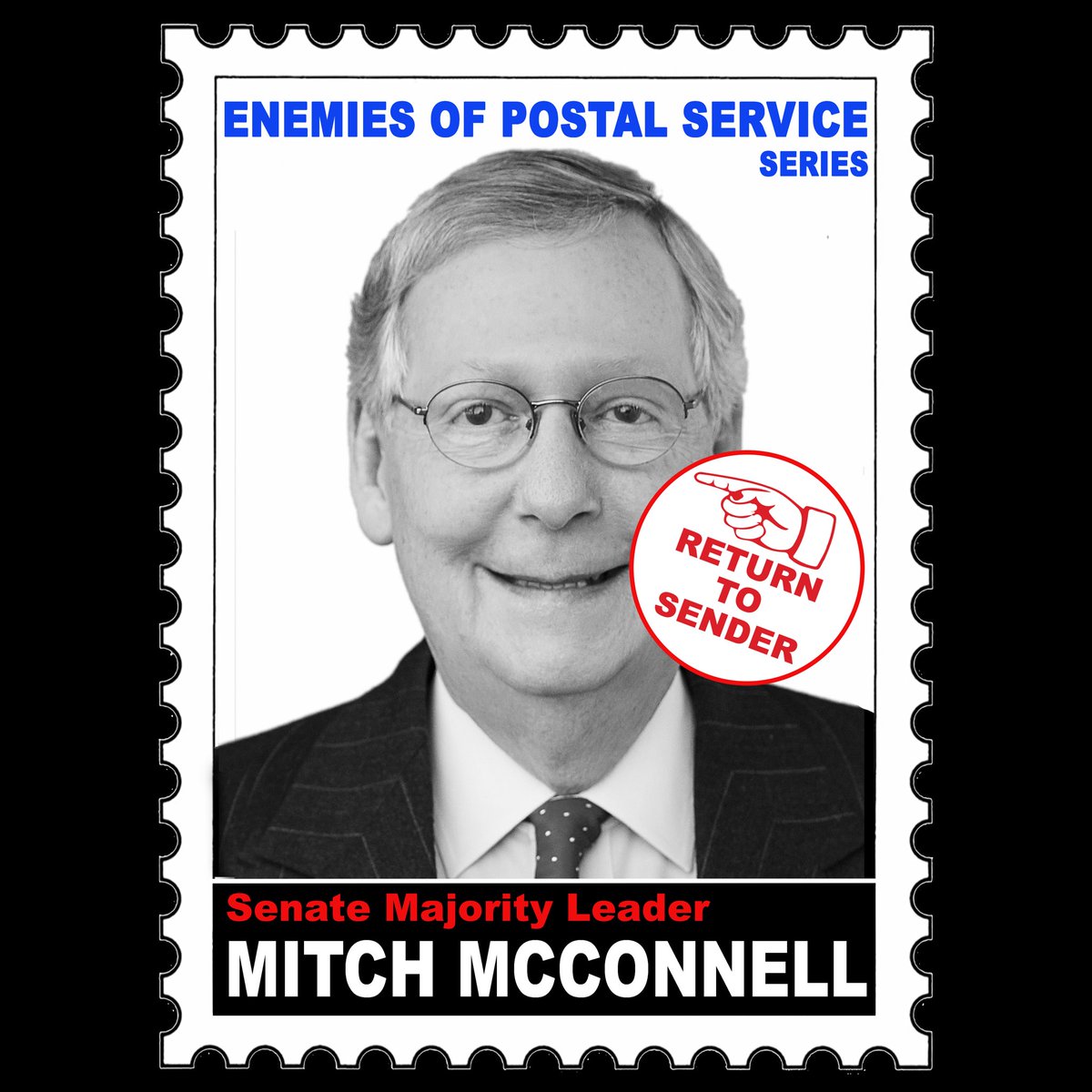 • Mitch McConnell blocked almost all of Obama's nominees to the USPS Board of Governors, resulting in Trump being able to appoint them, leading to Louis DeJoy's appointment• Has failed to bring legislation to a vote to provide $25 billion in USPS emergency relief.     /9