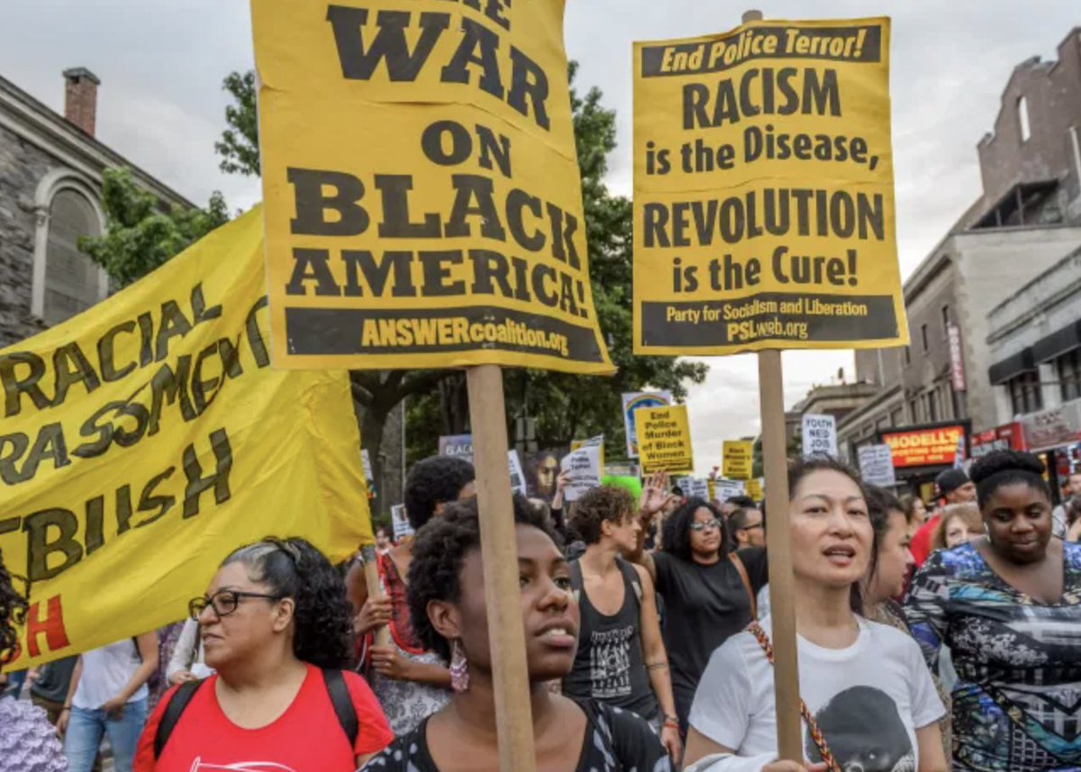 If Sunrise goons' yellow & black logo/signs look familiar (like all the way back to the mid-2000s Soros-sponsored ANSWER Coalition days to  #J20 to  #AbolishICE), then you've been paying attention! /10
