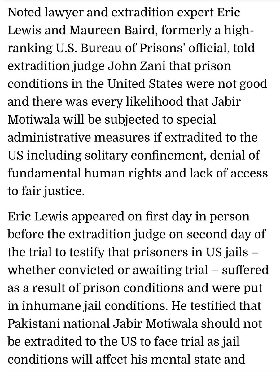 Some of the sources Kopelman referred to, citing inhumaine prison conditions in the US.  #Assange  https://ccrjustice.org/torture-us-prisons https://www.themarshallproject.org/records/1367-prison-conditions https://www.thenews.com.pk/latest/493703-expert-witnesses-tell-court-motiwalas-basic-human-rights-will-be-violated-in-us-custody-if-extradited