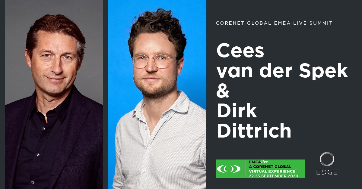 EDGE (@edgetech_) on Twitter photo Tomorrow at 14:15, <a href="/CeesvanderSpek/">Cees van der Spek</a> and Dirk Dittrich will present "How to create a smart post-covid office" during the EMEALive Summit of CoreNet Global. #EMEALive Join here: corenetglobal.org/attend/2020EME… Tomorrow at 14:15, <a href="/CeesvanderSpek/">Cees van der Spek</a> and Dirk Dittrich will present "How to create a smart post-covid office" during the EMEALive Summit of CoreNet Global. #EMEALive Join here: corenetglobal.org/attend/2020EME…