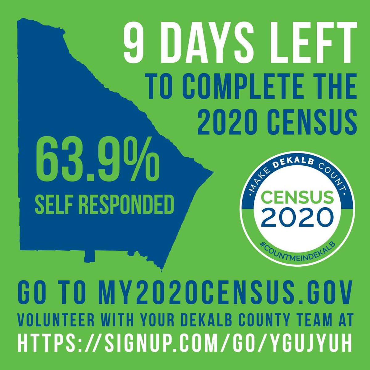 Dekalb2020's tweet image. We are running out of time but the reasons for being counted are mounting.
#2020Census 
#GetCounted
#CompleteTheCount
#CountMeInDekalb #DekalbCounts2020