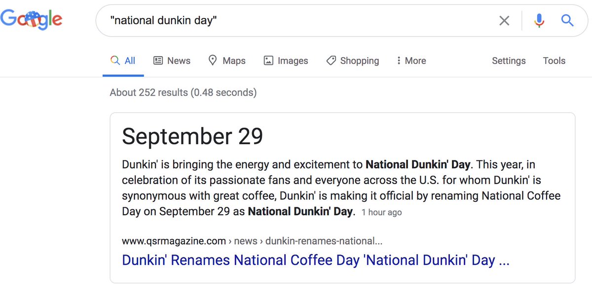dunkindonuts's tweet photo. It’s officially a real day guys. #NationalDunkinDay https://t.co/NnvQjrweXh