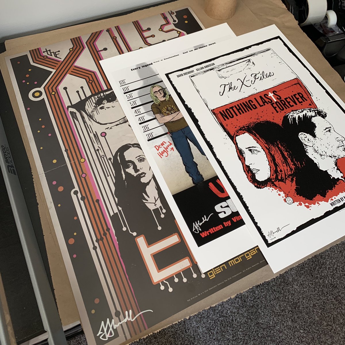 JJLendl's tweet image. Shipping these off to my friends at @XFilesNews today so they can be forwarded to the @InTheKeyofX raffle winners. Thanks again to everyone for your donations to @WCKitchen. 🙏