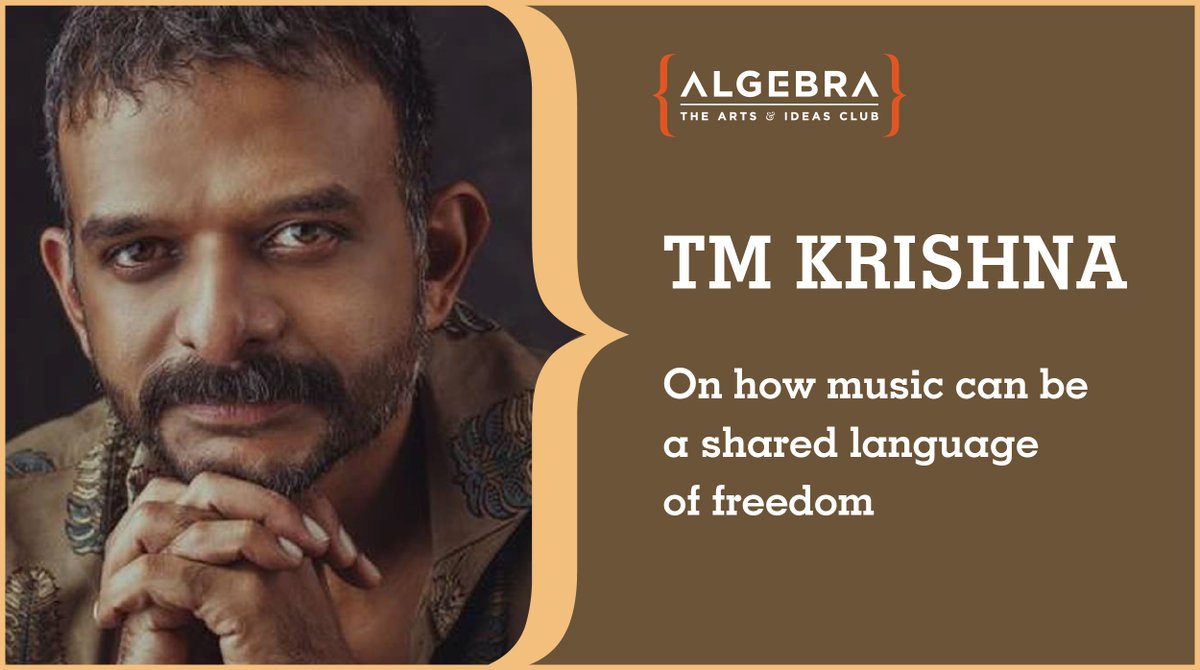 AlgebraConverse's tweet photo. Tune into Algebra on Wednesday, 23 September, and catch Indian vocalist @tmkrishna talk about the perceived vision of art, his relationship with music, and the social notions of beauty. 

Find the video, here - https://t.co/u8dq3tKm1Q.

Subscribe for more updates. https://t.co/IpnbnvW5Qa