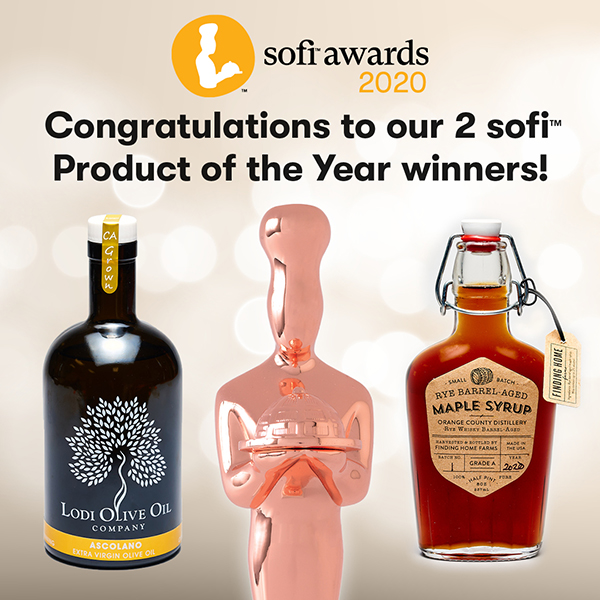 Specialty_Food's tweet photo. Lodi Olive Oil Ascolano and Rye Barrel-Aged Maple Syrup are the winners of the sofi Product of the Year award. https://t.co/6kT1HDdigJ #SFANewsDaily https://t.co/NCDuI0lgfQ