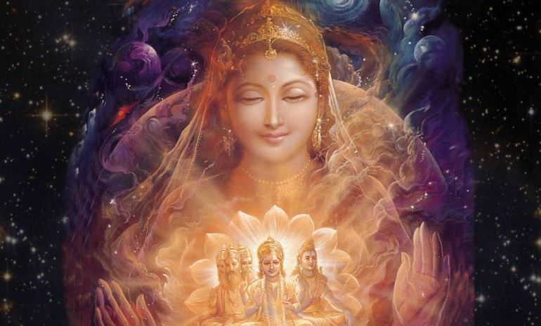  #ProudHindu Adi Parashakti means “The Eternally Limitless Power”As per Shaktism, Adi Parashakti appeared as Divine Pure Eternal Consciousness i.e. Shoonya Bindu, the divine zero feminine energy, which then expresses itself as Prakriti (Universal Nature).