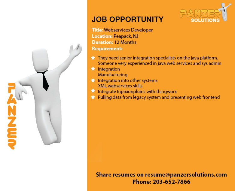 panzersolution's tweet image. Job Title: Webservices Developer
Location: Peapack, New Jersey
Share resumes on resume@panzersolutions.com
Or for more info click on the below link
panzersolutions.com/view_job_oppor…
#PanzerSolutions #WebservicesDeveloper #Webservices #Developer #Jobs #Latestjobs #jobOpenings