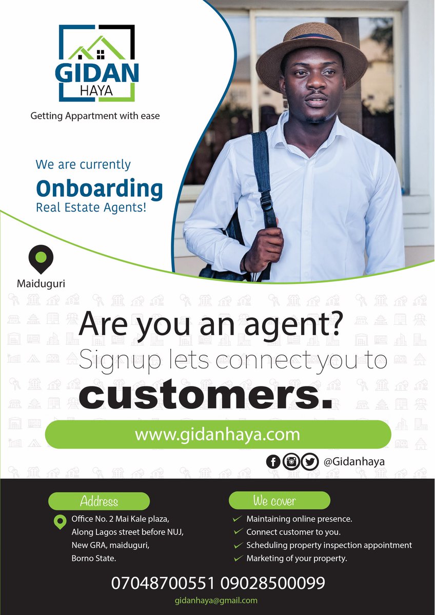 gidanhaya's tweet photo. We are currently onboarding real estate agents. https://t.co/TyZIsqJED5