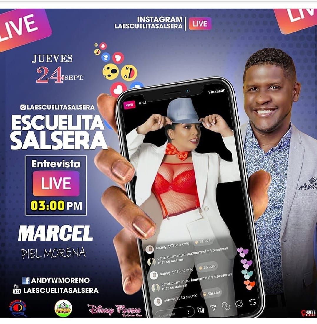 <a href="/pmorenamarcel/">Marcel Piel Morena</a> este jueves en vivo #vaciadeamor @laescuelitasalsera @MarielaCuello7