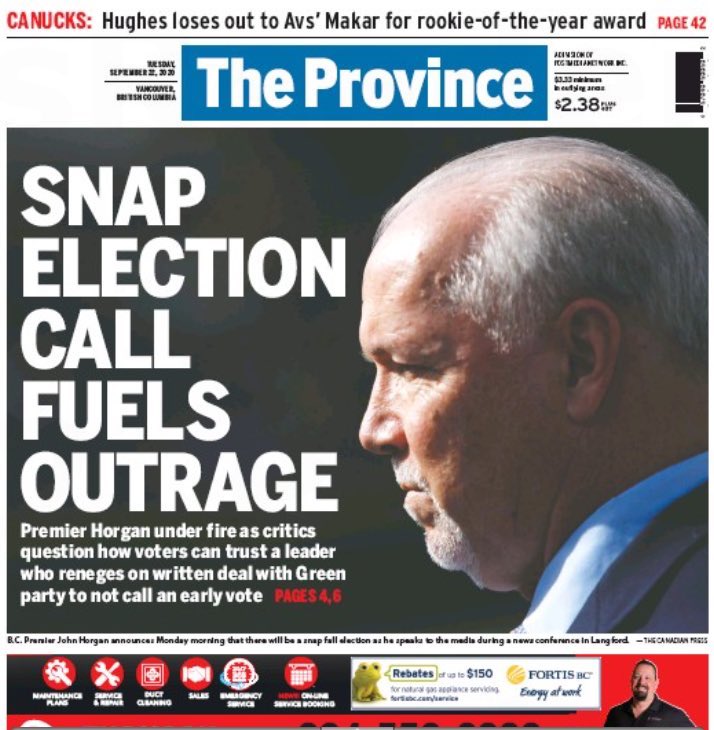 toddstonebc's tweet photo. How can voters trust Horgan who reneged on written deal to not call an early vote? #bcpoli https://t.co/Sm7zKFenV1