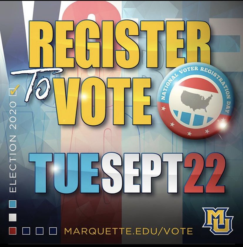 National voter registration today!! Register to vote today 💙💛