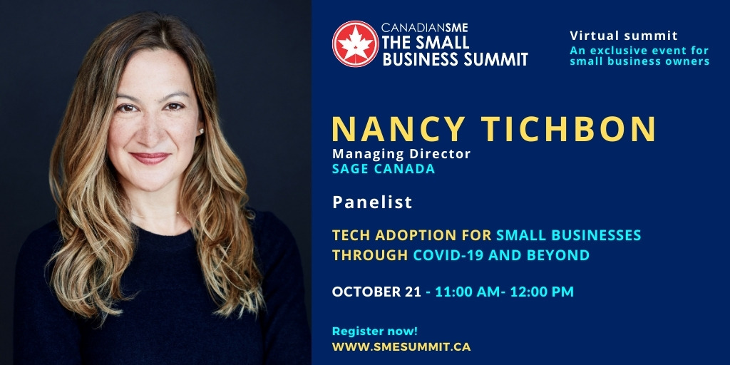 On October 21, I'm thrilled to participate in the 
<a href="/canadian_sme/">CanadianSME Small Business Magazine</a> Small Business Summit panel discussion: Tech Adoption For Small Businesses through COVID-19 and Beyond! Join me by registering here - smesummit.ca #SmallBusiness #SMEs #SMEsummit #CanadianSME