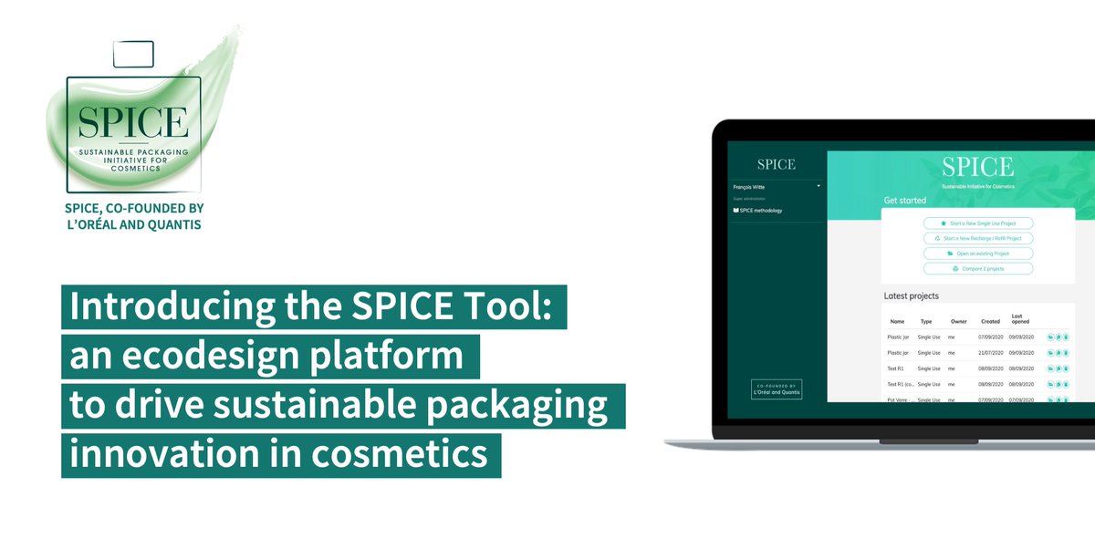 @Loreal, Quantis + 24 leading cosmetics brands are excited to launch the SPICE Tool: a publicly-available ecodesign tool to measure the environmental footprint of any cosmetics packaging. Together, we’re accelerating #sustainablepackaging innovation. >> bit.ly/33Pk13h