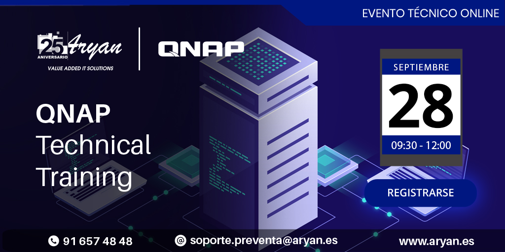 Aryan_VAD's tweet photo. #SAVETHEDATE Te interesa saber de forma más técnica cómo funciona un #NAS de @QNAPEspana? Agéndate el próximo 28 de septiembre, y descúbrelo!

📆 28 de septiembre
⏰ 09h30
📝 https://t.co/ONiQx8rSBs

#QTS #Virtualización #QVPN #HBS3 #Backup #Snapshot https://t.co/eetLJ4Wngc