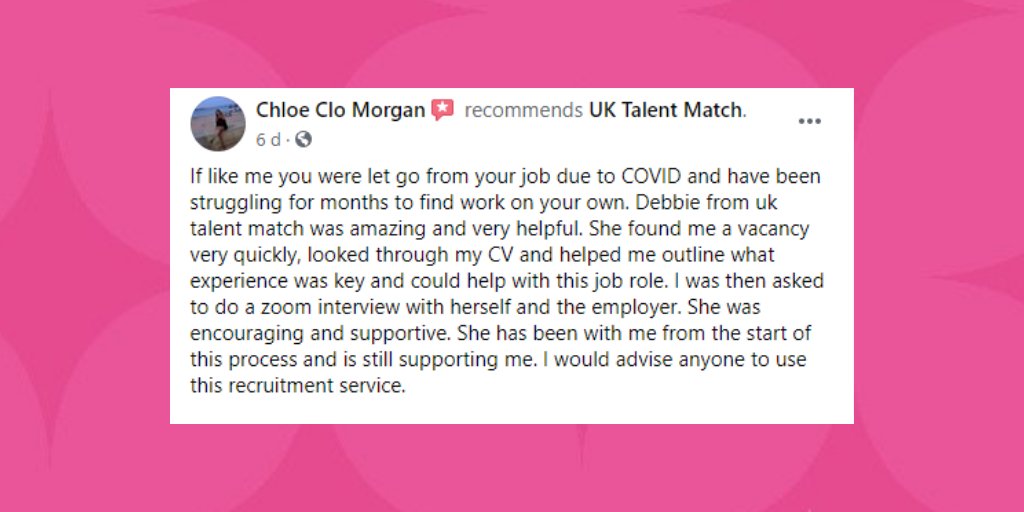 We love reading reviews from candidates we've successfully helped find employment! 😍