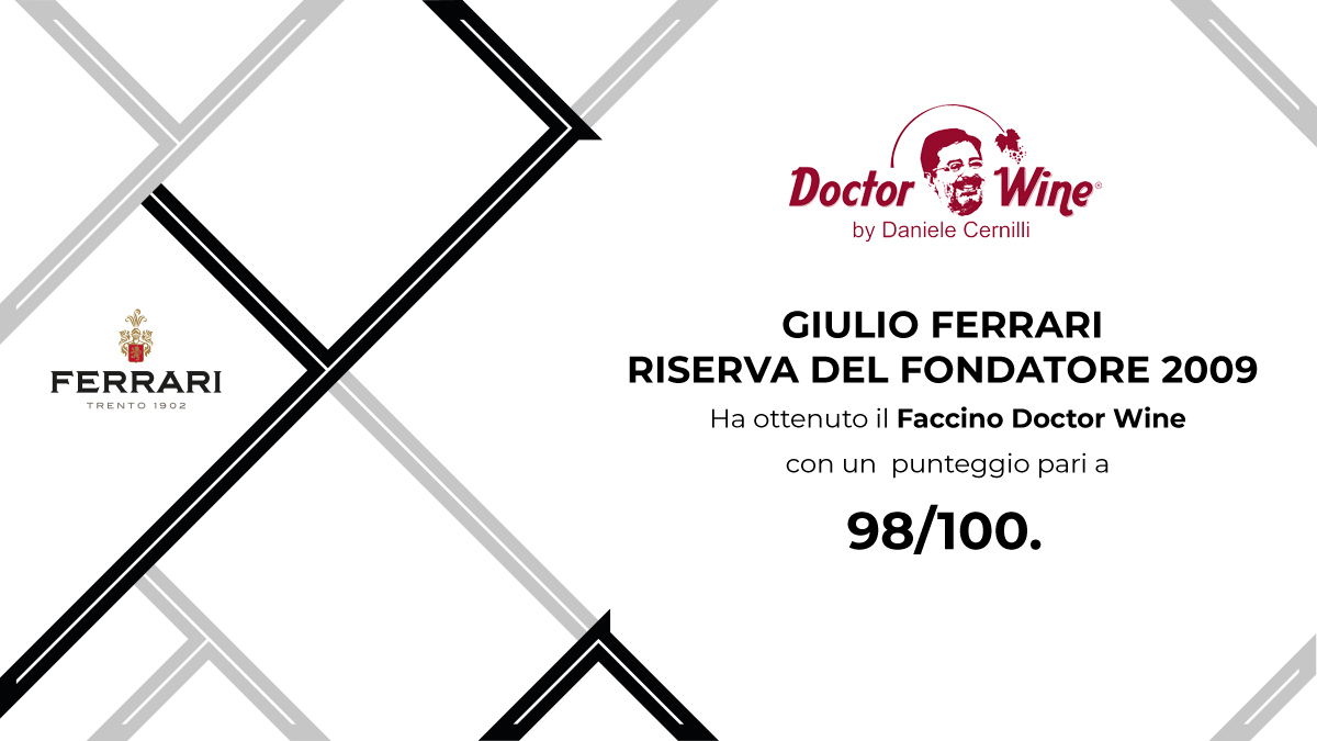 Giulio Ferrari Riserva del Fondatore 2009 and Giulio Ferrari Rosé have been awarded with the Faccino #DoctorWine2021 achieving a score of 98/100 for the former and 97/100 for the latter. Two awards that represent a further confirmation of the excellence of our labels.