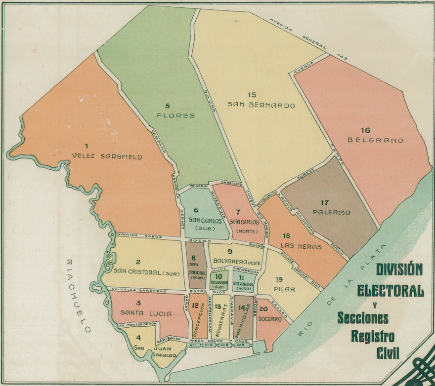 Hasta 1968/1972 los barrios porteños fueron convenciones sociales sin existencia formal. Para eso Buenos Aires se dividía en parroquias, circunscripciones, distritos escolares, etc. A principios de siglo hasta tuvo subintendencias: Flores, V. Sársfield, Belgrano y Boca-Barracas.