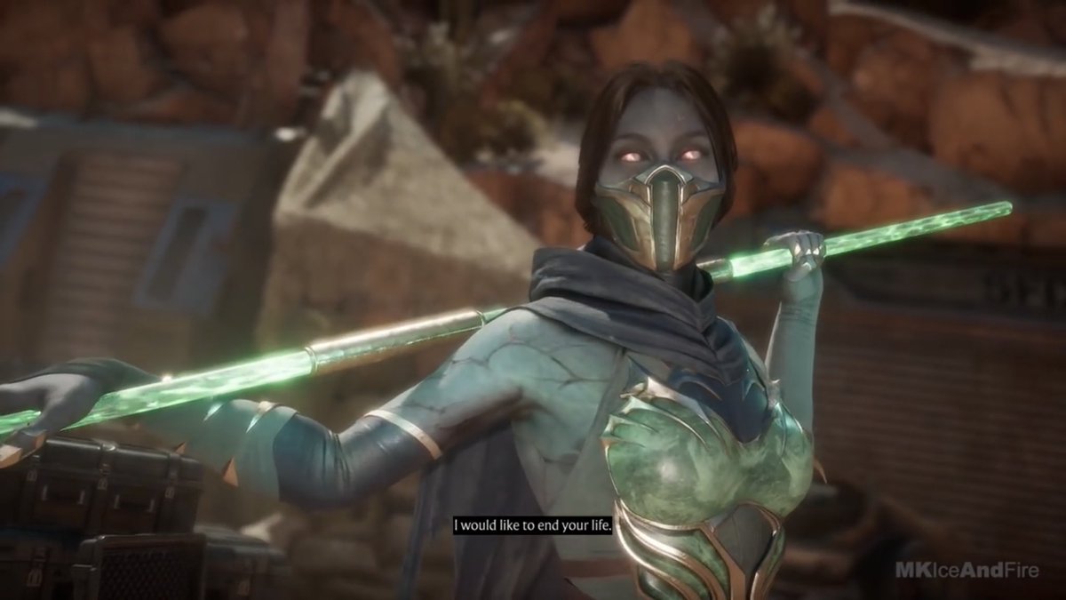Kitana is cloned ofcourse but where is Mileena??(This is indeed past jade speaking to past Shang tsung as past Shang tsung is the only one inside the story mode)