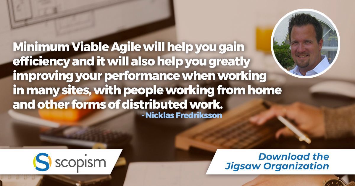 scopismnews's tweet photo. Minimum Viable #Agile will help you gain efficiency &amp; greatly improving your performance when working in many sites,with people working from home and other forms of distributed work, says @valorizeit for "The Jigsaw Organization"
Get your free copy
https://t.co/nBx9j5ICtL https://t.co/mcBcW4NjRx