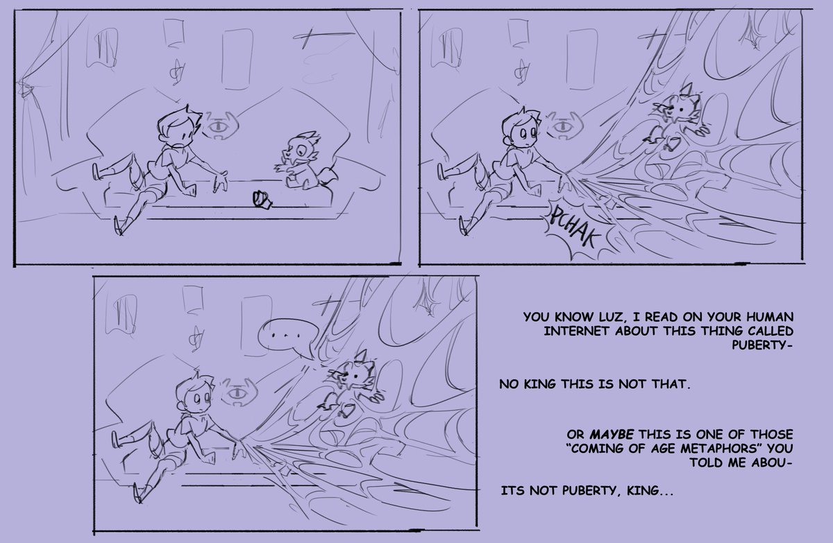 Casually scribbles out a silly origin story for the previous tweet. good comic layout practice. #TheOwlHouse #LuzNoceda 

https://t.co/WmG7QijNU3 