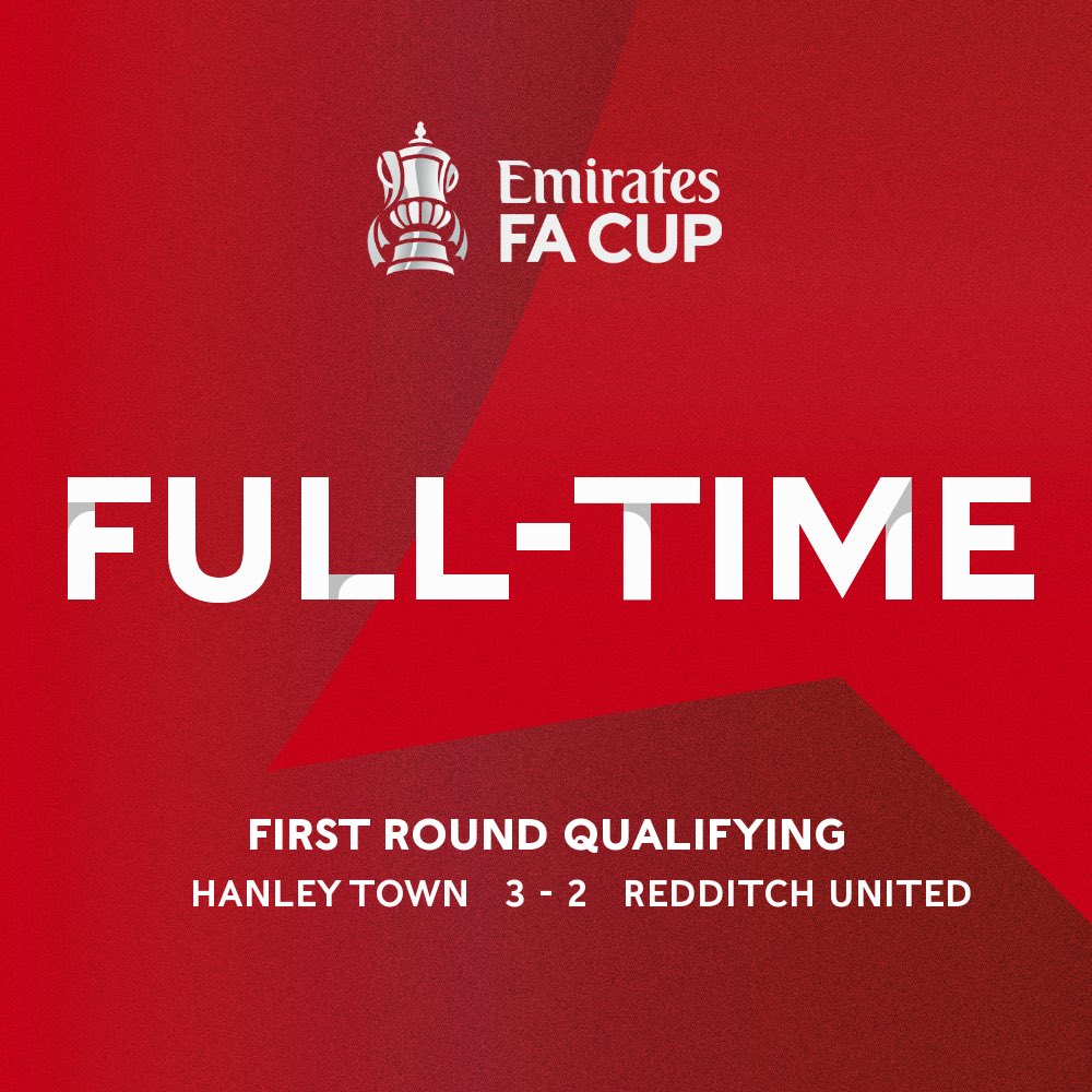 HanleyTown66's tweet image. Full Time

WE HAVE MADE HISTORY YET AGAIN. 

A late Ricardo Fuller penalty sends us through to the next round. 

Hanley Town 3-2 Redditch United