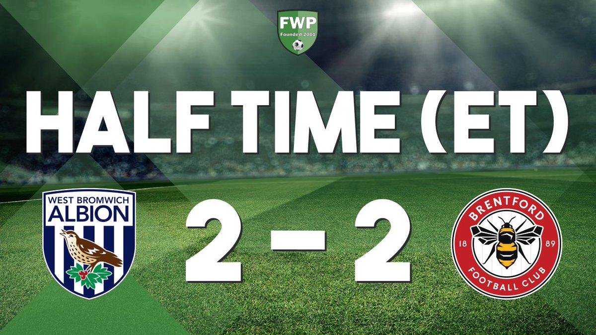 EXTRA-TIME HALF-TIME: West Bromwich Albion 2-2 Brentford footballwebpages.co.uk/match/2020-202…