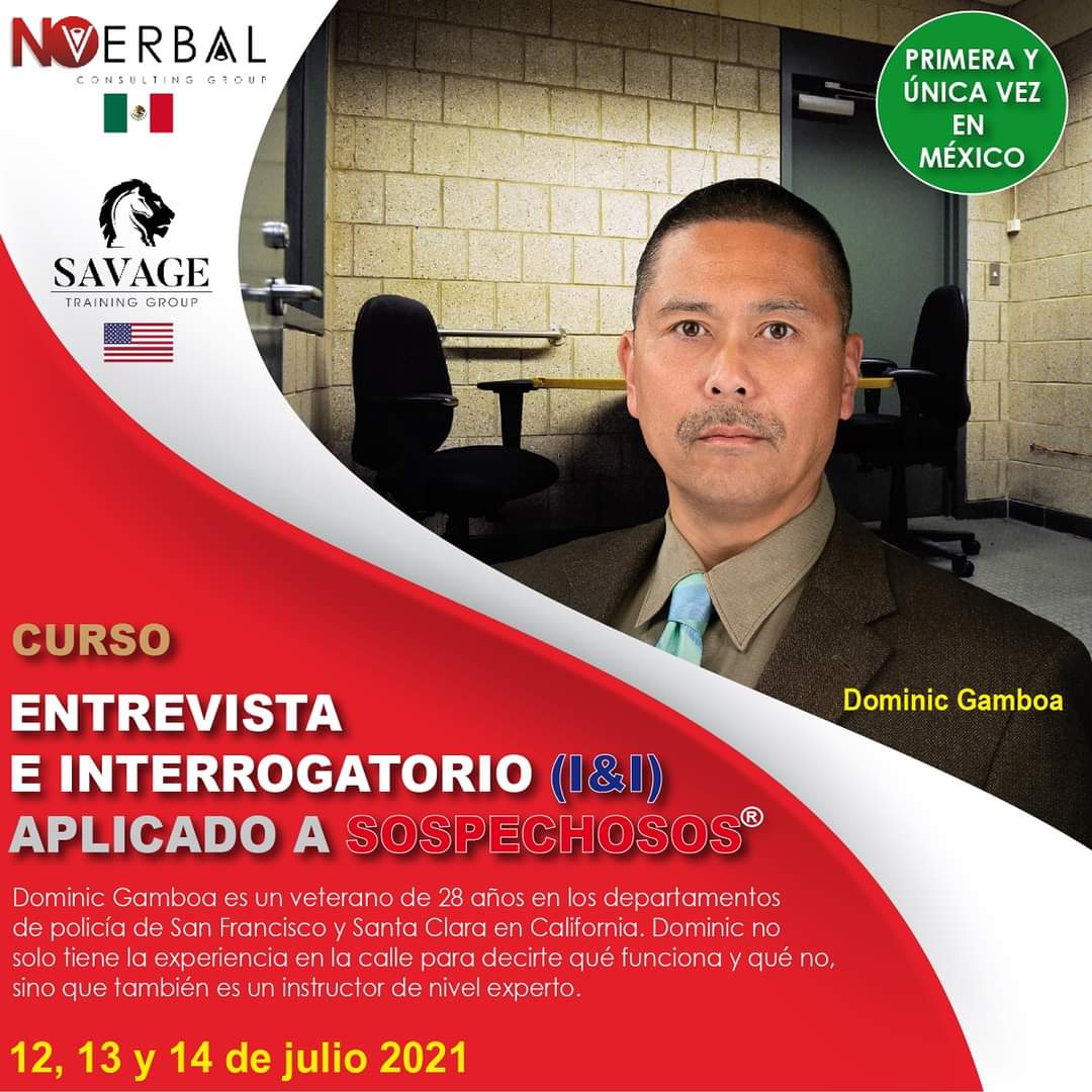 1er. ENTRENAMIENTO INTERNACIONAL EN ENTREVISTA E INTERROGATORIO APLICADO A SOSPECHOSOS®

¿Deseas formarte con oficiales de investigación provenientes de USA y con más de 20 años de expertise?