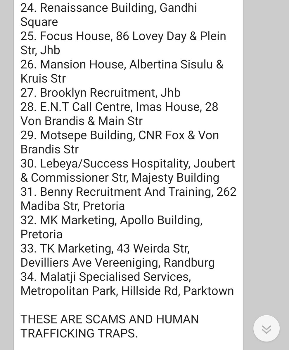 YE_RSA's tweet image. Talking about #HumanTrafficking i just had this forwarded to me. People who are looking for jobs are desperate and are easily manipulated. Be careful out there guys. Tomorrow, #23SeptemberCleanSA