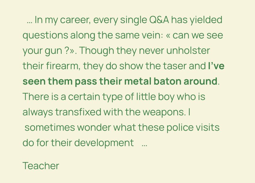 THREAD: What do School Resource Officers do in Winnipeg schools? Administrators and the Winnipeg Police Service will tell you on thing, but we& #39;re telling our stories and collecting testimonials from educators and students about the true face of police to BIPOC youth.