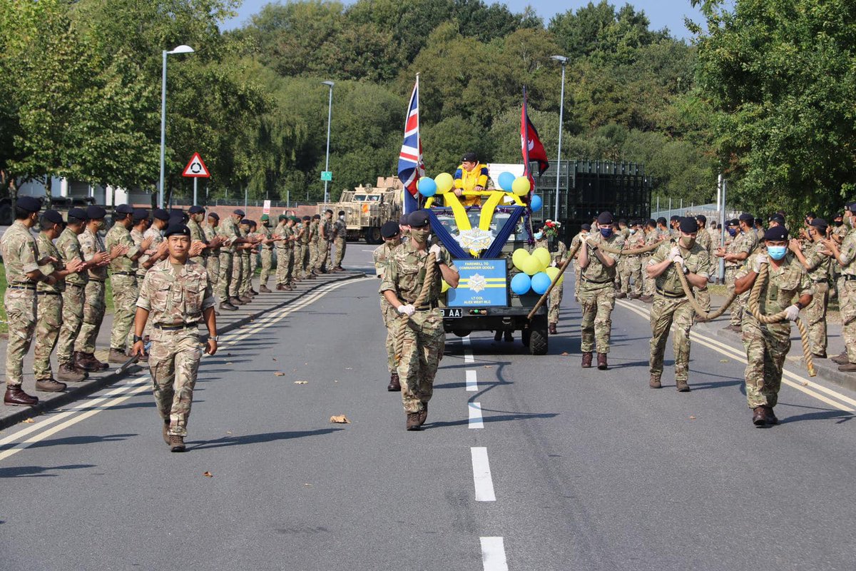 Today the Queen's Own Gurkha Logistic Regiment marked the departure of the Commander of the Regiment, Lieutenant Colonel Alex West.  #gurkhas #leadership #goodbye