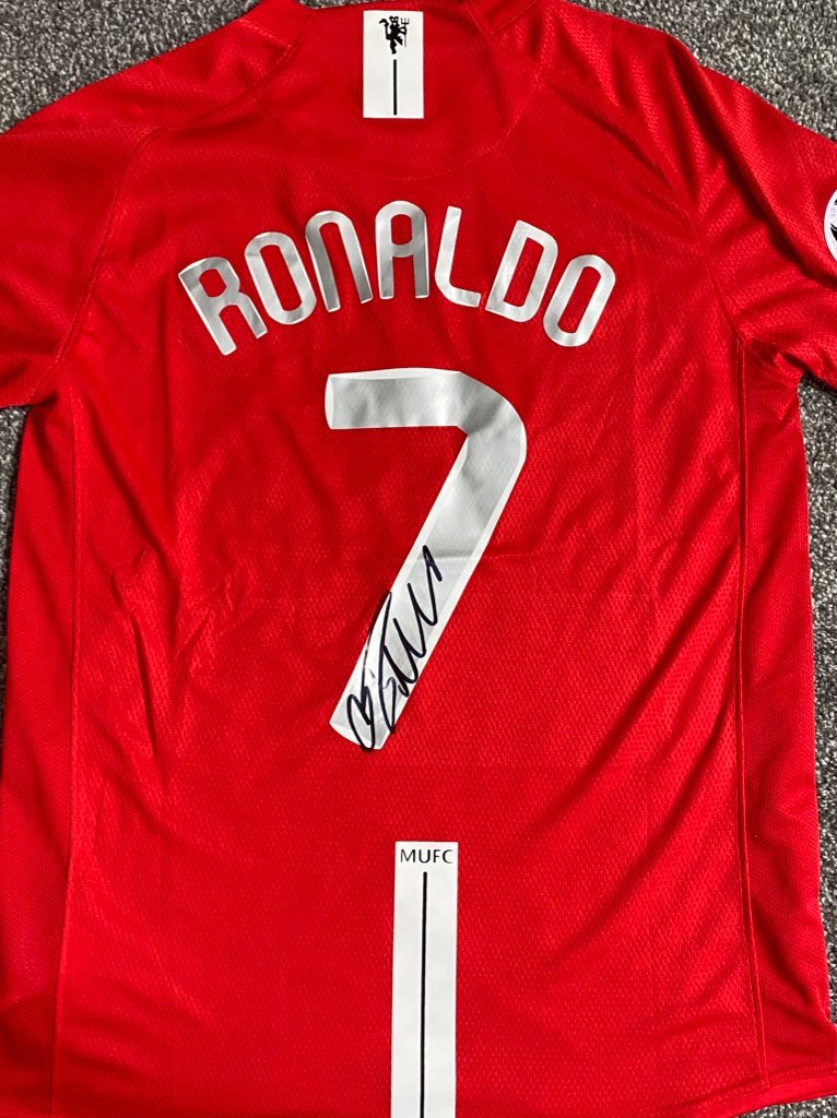 Ronaldo Signed Man U Shirt .....

Only 1 Available £250 inc COA &amp; Postage 

Please DM to order