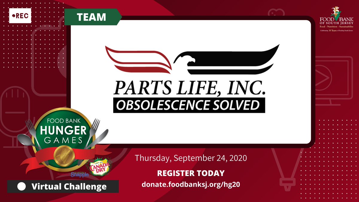 foodbankSJ's tweet photo. Competing in the Food Bank Hunger Games Virtual Challenge is team Parts Life! Tune in Sept. 24 at 7pm to watch LIVE. Register at https://t.co/s6YPt6c0Pl. #CakeDesignChallenge #FBSJHungerGames @PartsLifeInc https://t.co/pgvOcovY3d