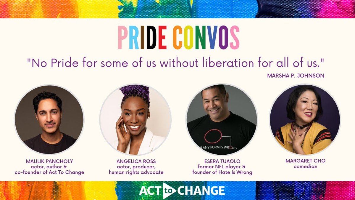 ActToChange's tweet photo. As we spread #BisexualAwareness this week, let's take a look back at #PrideConvos, where @MaulikPancholy, @angelicaross, @eseratuaolo & @margaretcho talked about the importance of including EVERYONE in the fight for equality. π
#BiWeek #ActToChange
https://t.co/Sii02BgNsH https://t.co/BEQs7XRPEO