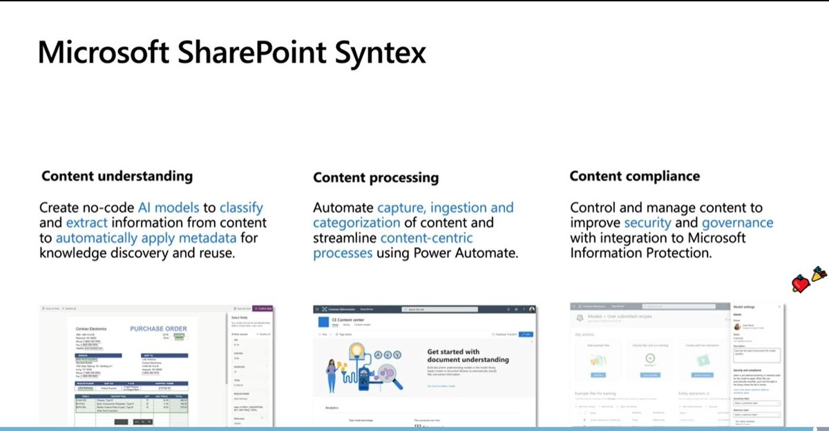 Ra_Koellner's tweet photo. It´s so awesome! Do you see the #Compliance Part? It´s very important to have an overview of your data and use #Retention and #SensitivityLabeling to be compliant worldwide with more than 50000 requirements.
#Syntex plus #Compliance rocks
@nmoneypenny awesome! https://t.co/ibh3fkkeFs