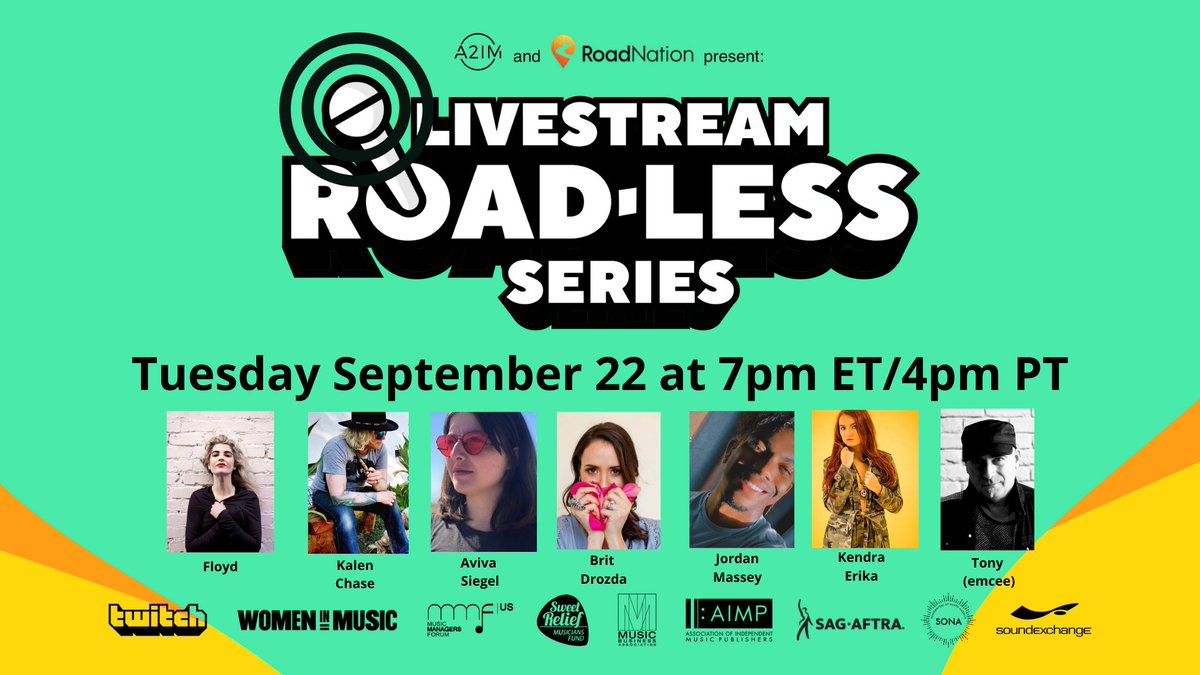 Have you bookmarked the #RoadLessSeries @Road_Nation  livestream yet? TODAY @ 7:00 p.m. EST. Get ready for awesome music streaming on Twitch twitch.tv/roadnationoffi…