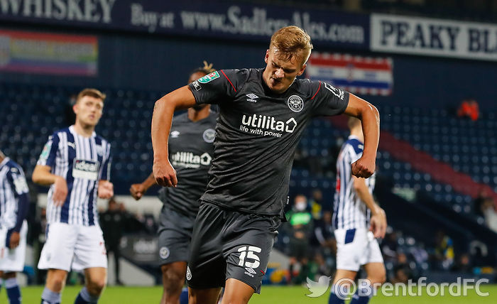 BrentfordFC's tweet photo. The Bees progress to Round Four of the @Carabao_Cup
Fulham or Sheffield Wednesday will visit our new stadium next week
#BrentfordFC #WBABRE https://t.co/z1XjJvUuOt