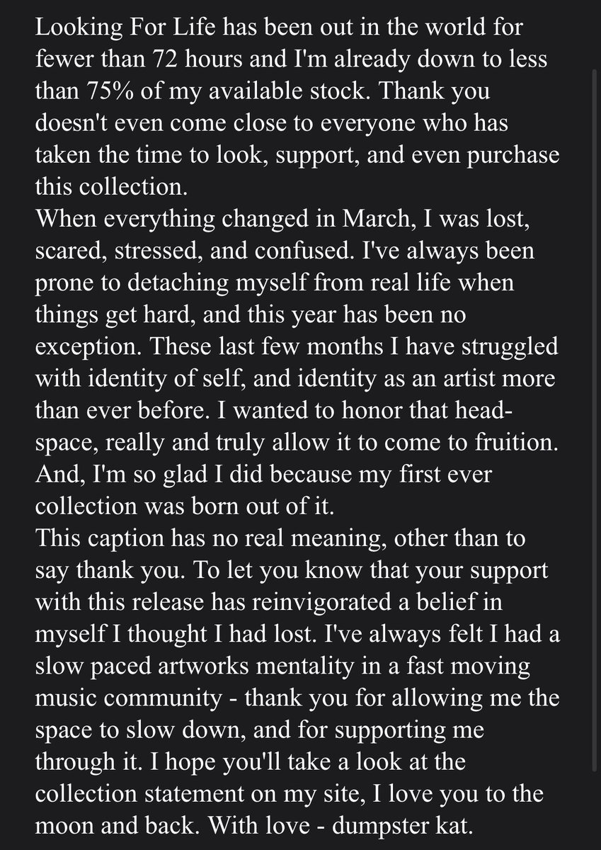 dumpsterKatwork's tweet photo. Thank you. I love you. 
https://t.co/SvRj7UPK6N https://t.co/QjZiBnn5cJ