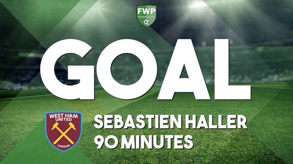 GOAL: WEST HAM UNITED 4-1 Hull City - Sebastien Haller (90') footballwebpages.co.uk/match/2020-202…