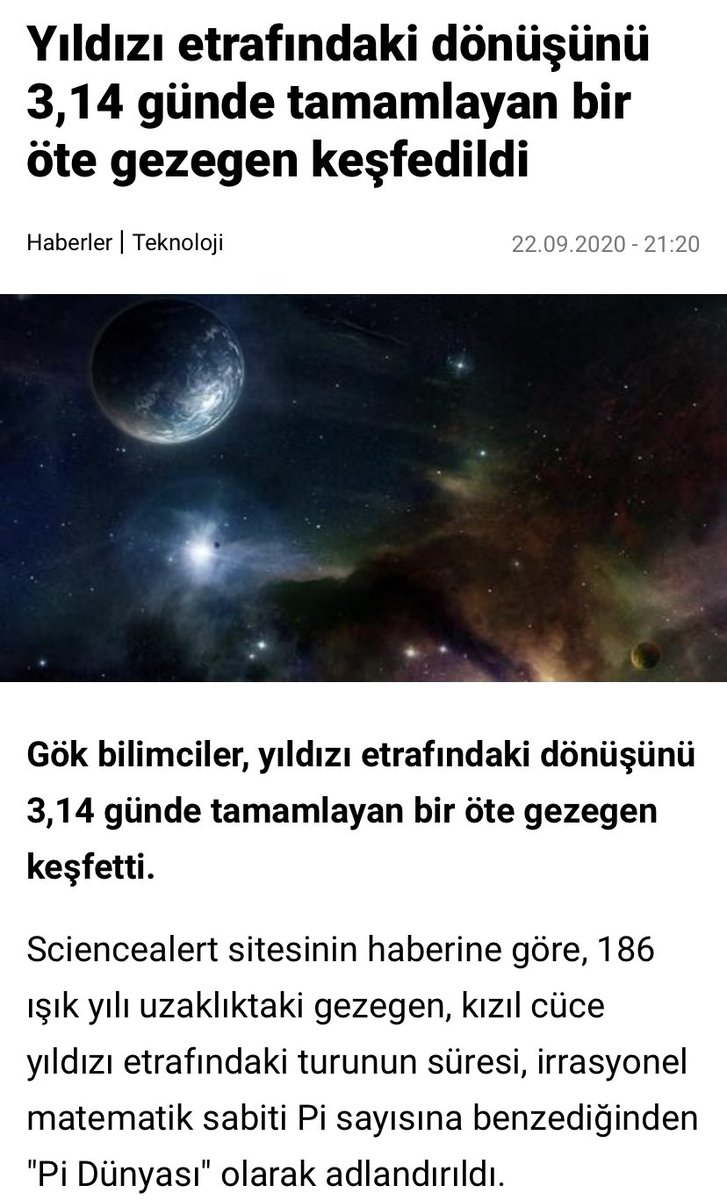Günün bilimi, yarın çocukları habersiz bırakmayalım sevgili arkadaşlar. Bir de "güneşinin etrafında nasıl o kadar kısa sürede dönebiliyor olabilir ki?" yapabilirsek tadından yenmez 😀