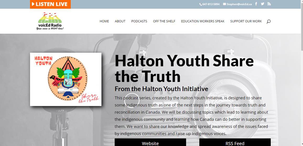 NorthOakYDC's tweet photo. Youth from North Oakville and the Halton Youth Initiative recently released episode 1 of their podcast- Halton Youth Share the Truth around Indigenous Truth &amp; Reconciliation.  Check it out by clicking on this link https://t.co/Rm5x9WQ6Fb https://t.co/sVaHGjZEOd