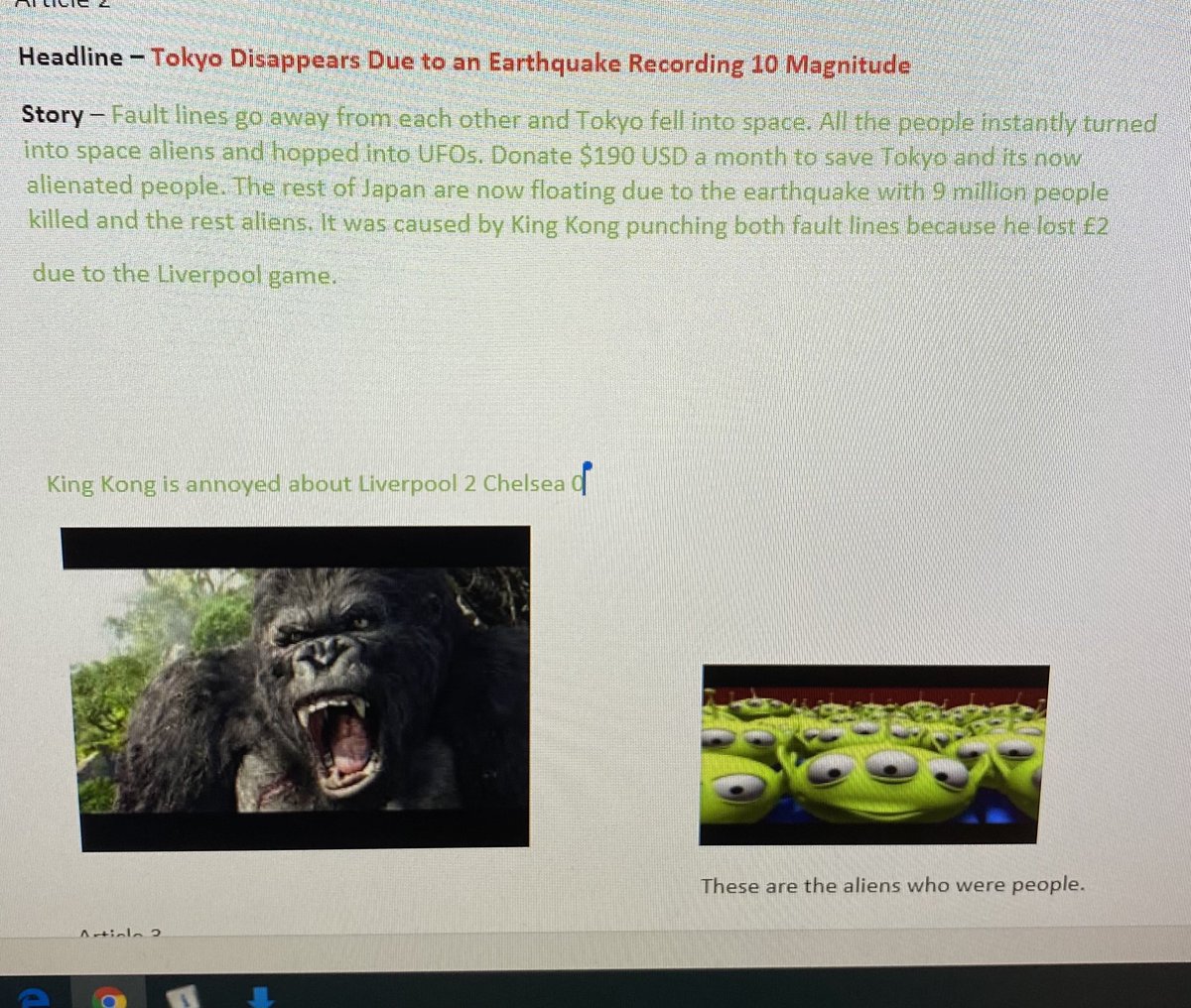 MissSutherlandd's tweet image. S1 have been learning how to be  responsible digital citizens, and have worked collaboratively to produce fake news articles (in order to help them recognise them) 😄 @HyndBusComp