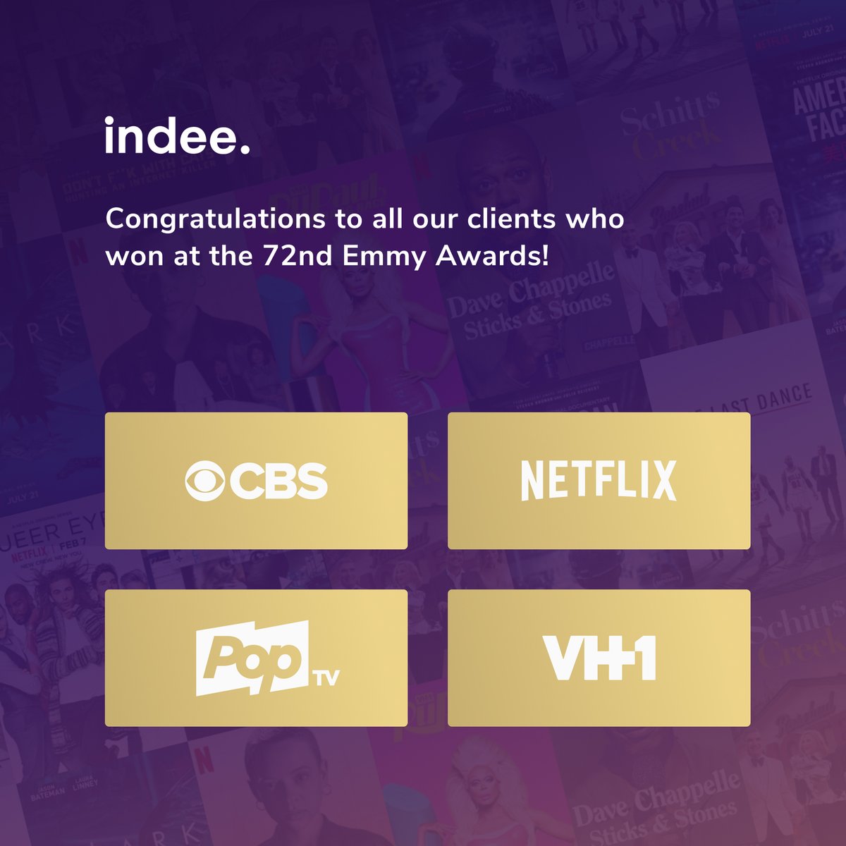 And can we just call out what a coup it was for <a href="/PopTV/">Pop</a> and <a href="/SchittsCreek/">Schitt's Creek</a>? We’re currently binging on it ourselves! #PopTheChampagne #EmmySweep #EwDavid #EwDidIt!