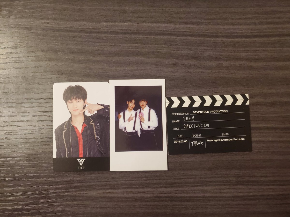 miscellaneous : shining diamonds korean concert pc (set A) , ideal cut moshi moshi card, director's cut first press only business card • THE8 moshi moshi $7• THE8 business card $2• both as a set for $8!• soonchan pair card $7